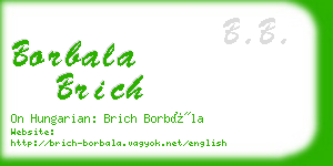 borbala brich business card